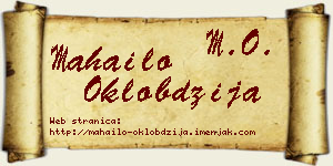 Mahailo Oklobdžija vizit kartica